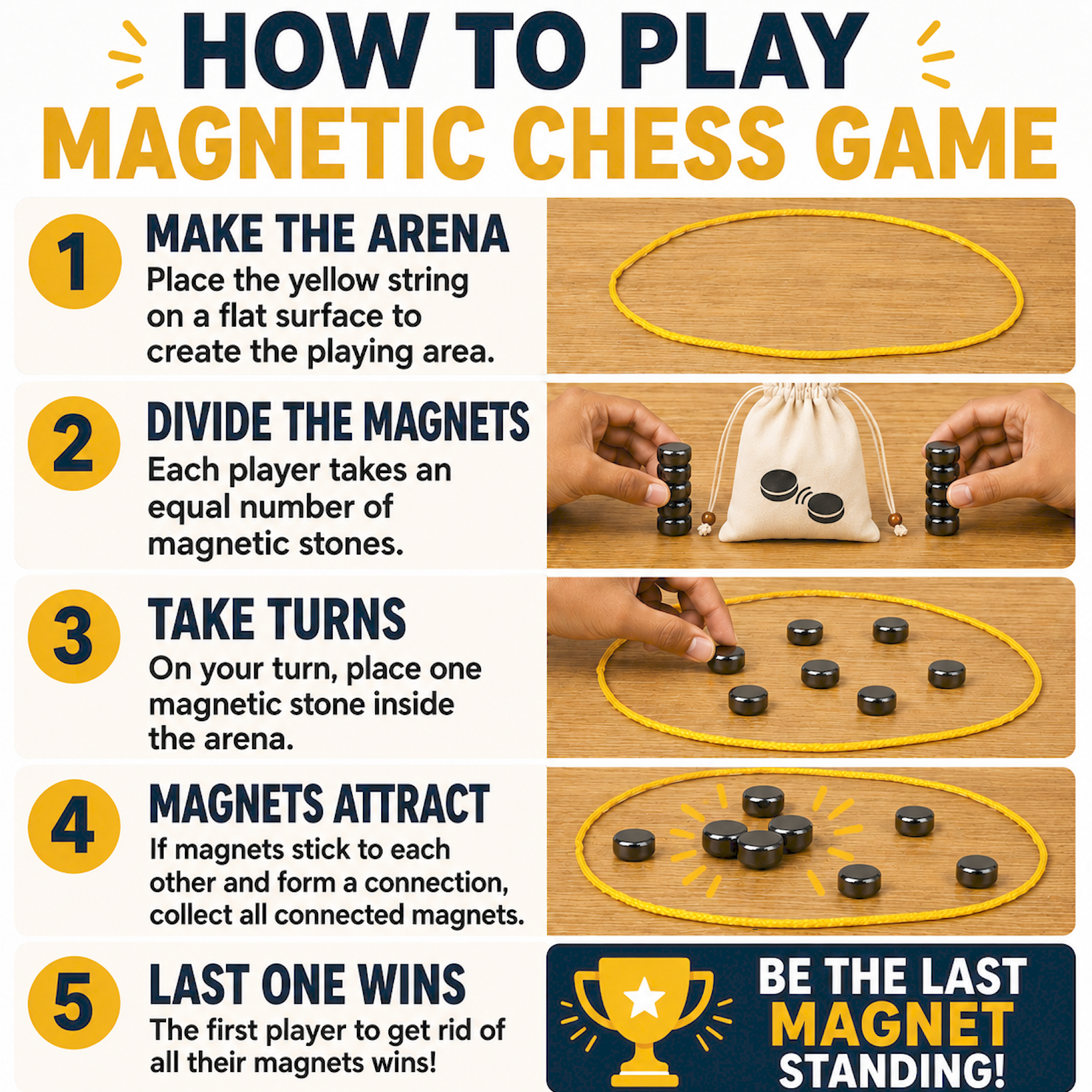Magnetic Chess Game - Stonvio